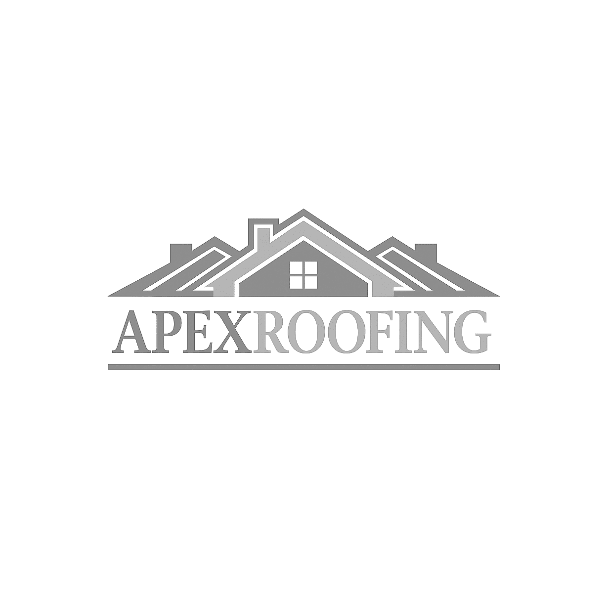 apex roofing logo upscaled transparent light greyscale